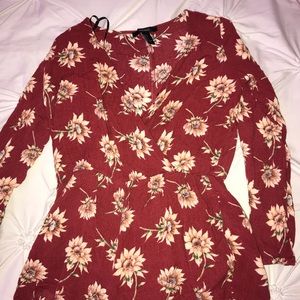 V- neck floral romper